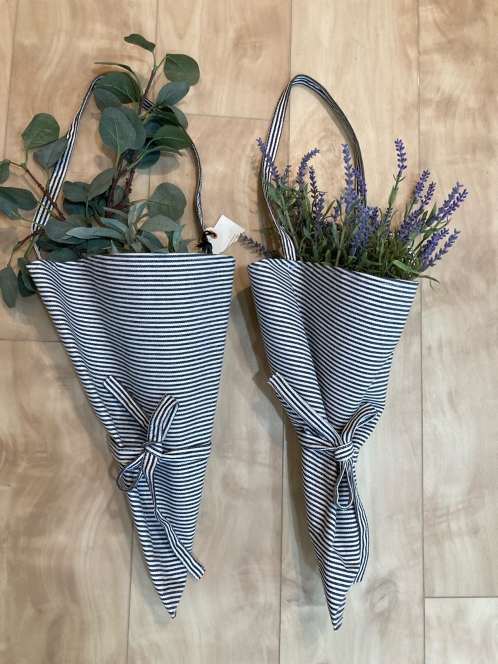 Hearth & Hand wall hanging canvas bags